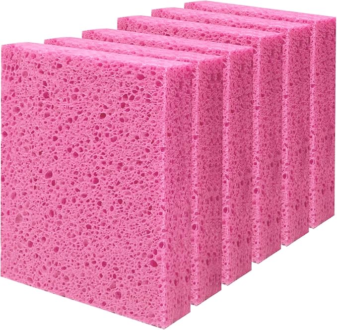 Cellulose Sponges, Large Size 4" x 6" x 1" by Mainlyrunmakeupsuppliers