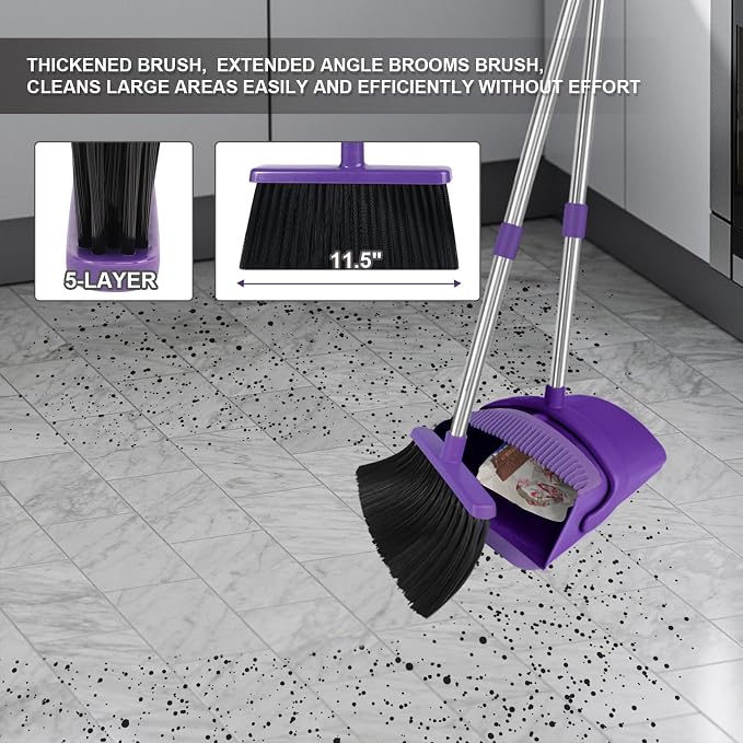 Purple Broom with Dustpan Combo Set - Image 6