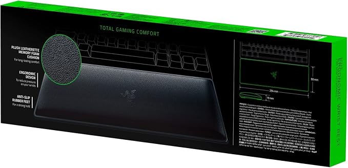 Razer Ergonomic Wrist Rest for Mini Keyboards: Plush Leatherette Memory Foam - Image 6