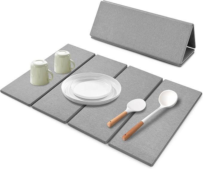 Large Stone Dish Drying Mat for Kitchen Counter, Dish Drying Mat, Fast by Unknown