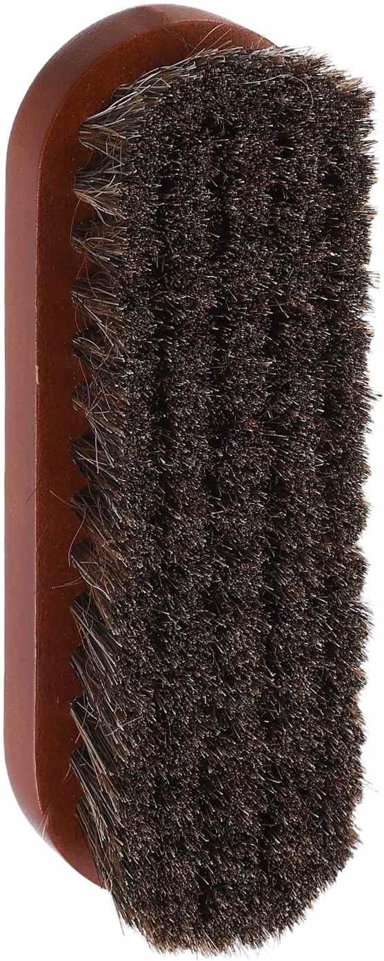 HARFINGTON Shoe Cleaning Brush 5"x2" Beech Wood Horsehair Boot Polish Brushes by HARFINGTON
