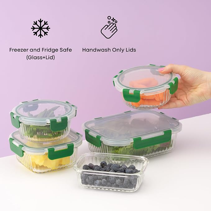 JoyJolt 24pc Borosilicate Glass Storage Containers - Image 6