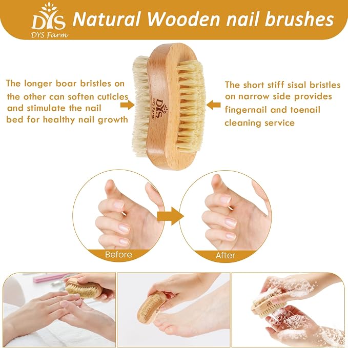 Generic Wooden Fingernail Nail Brushes - Image 2