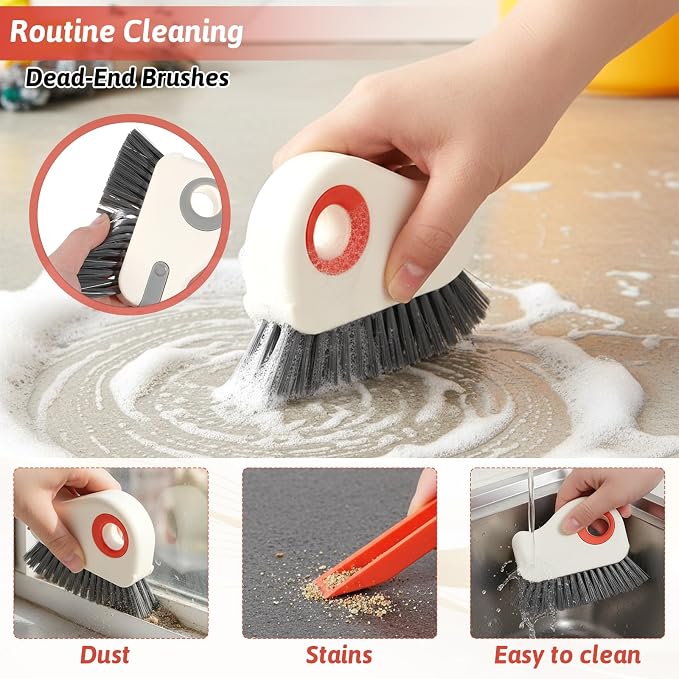 2Pcs 2 in 1 Groove Cleaning Brush, Hard Bristle Window Track Cleaning Tools - Image 3