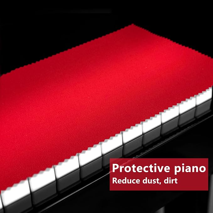 88 Keys Piano Keyboard Red Dust Cover - Image 6