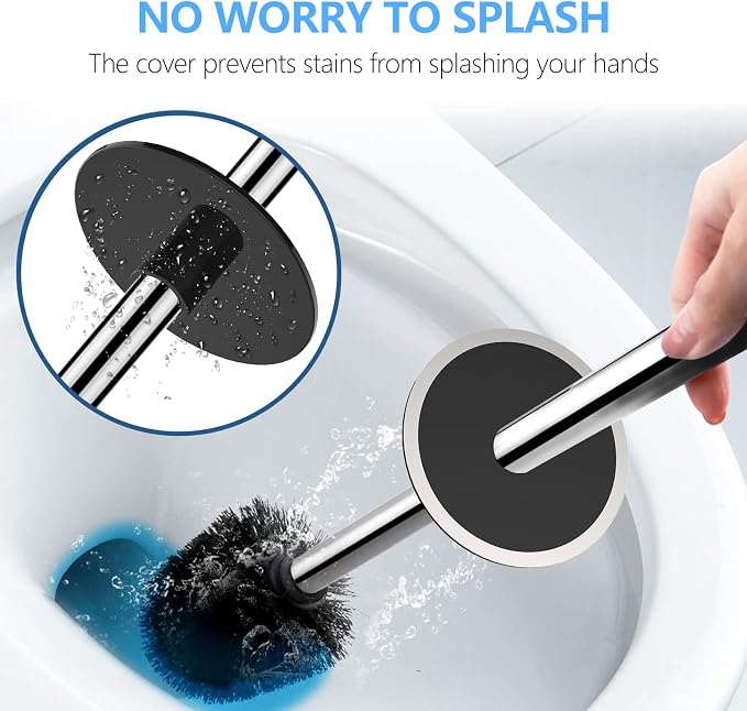 SetSail Toilet Brush, Compact Size Toilet Bowl Brush and Holder Toilet Brushes - Image 3