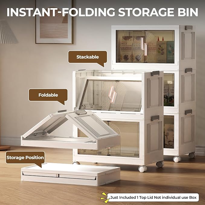 Elegant 2 Tiers Stackable Storage Bins - Image 3