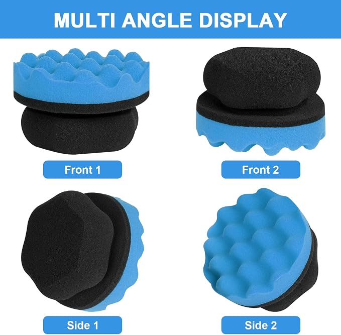 2 Pack Large Tire Shine Applicator Pad, Tire Hex Grip Applicator, Reusable Car - Image 7
