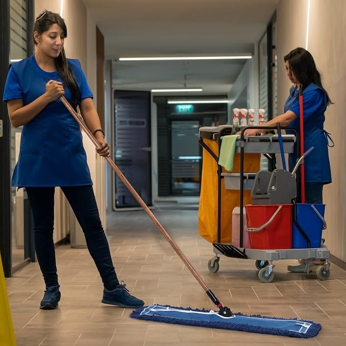 Matthew Cleaning 24'' Industrial Strength Cotton Dust Mop Refill Washable - Image 6