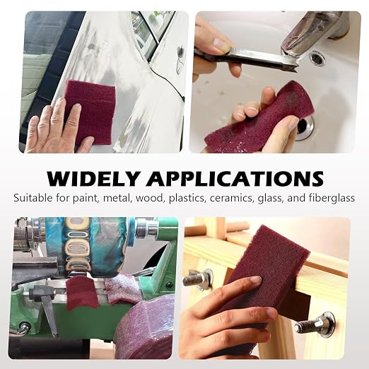 Maroon General Purpose Scuff Pads, Scouring Pad, Paint Primer Prep Scratch - Image 6
