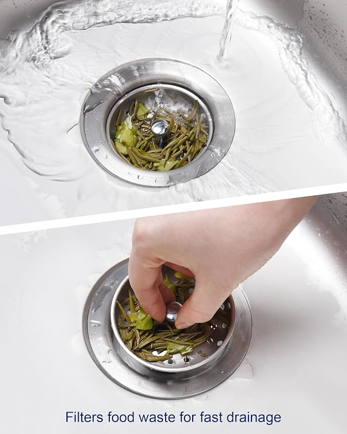 KONE 2PCS Kitchen Sink Basket Strainer Replacement - Image 7