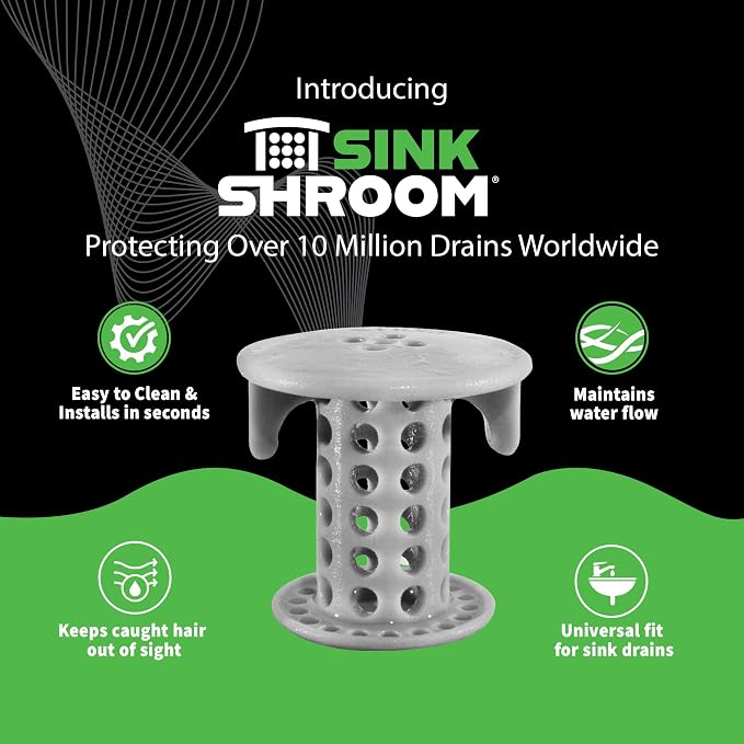 SinkShroom The Revolutionary Sink Drain Protector Hair Catcher/Strainer/Snare - Image 2