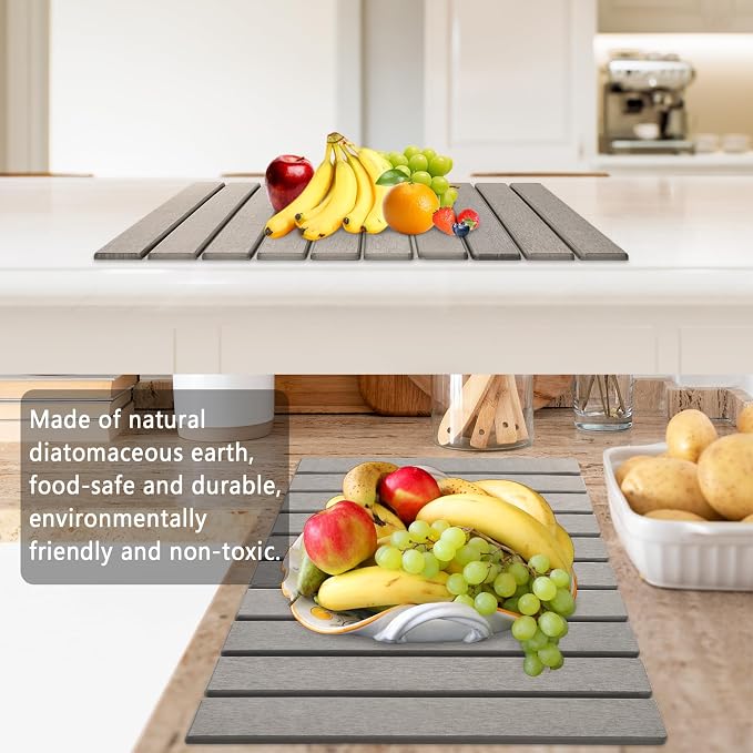 Large Stone Dish Drying Mat for Kitchen Counter, Stone Drying Mat for Kitchen - Image 7