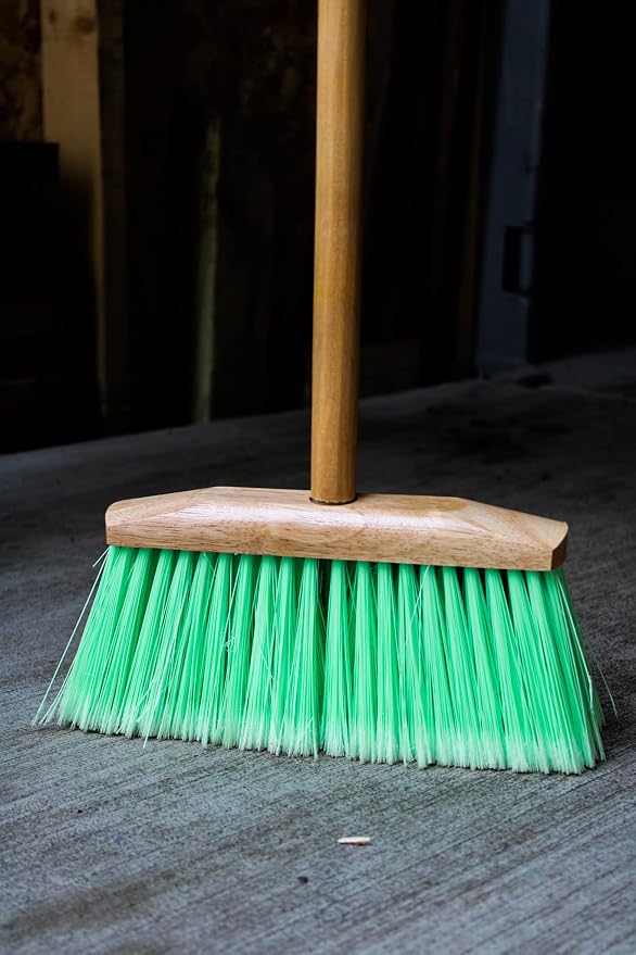 Indoor/Outdoor Heavy Duty Wooden Broom Brush, Head Replacement Soft bristles - Image 4