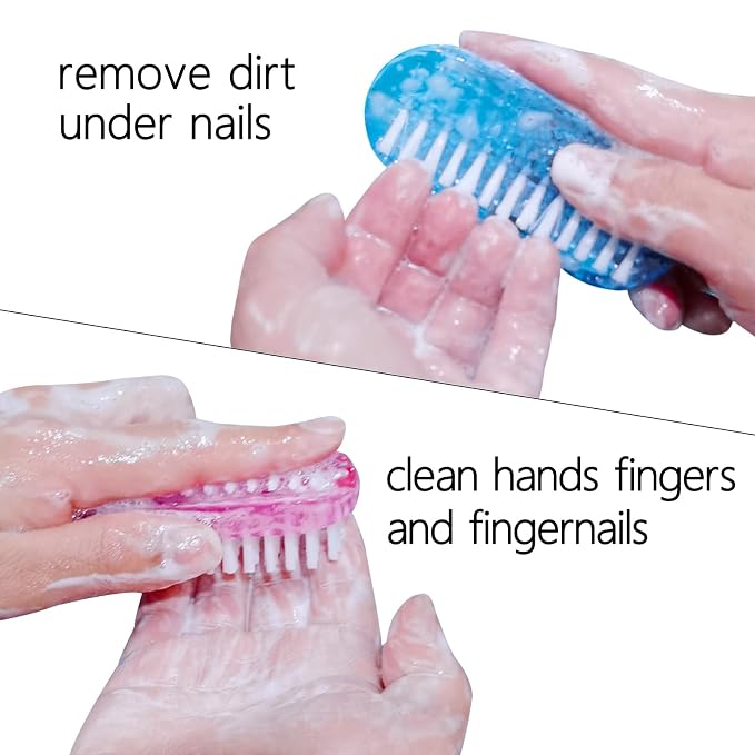 Nail Brush for Cleaning Fingernails Two Sided Hand Fingernail Scrub Brush Soft - Image 2