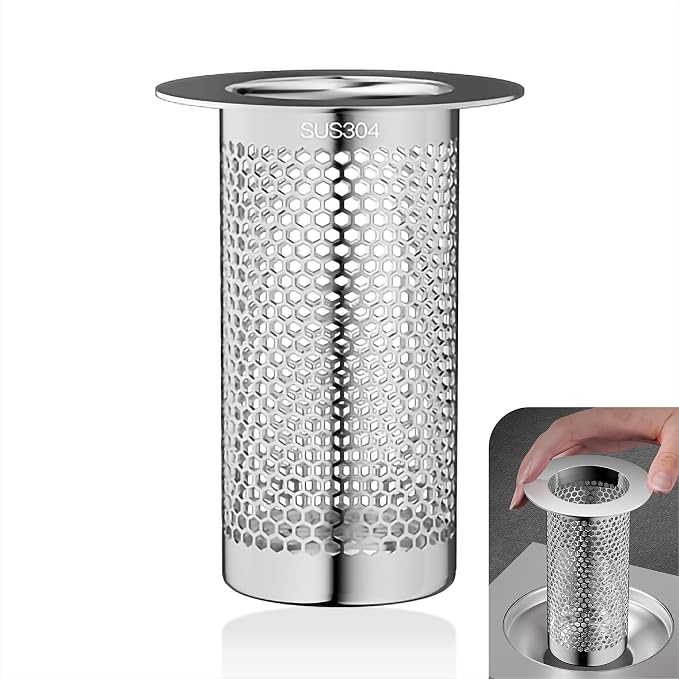 304 Stainless Steel Hair Catcher Floor Drain Bathroom Sink Drain Strainer Drain by Unknown