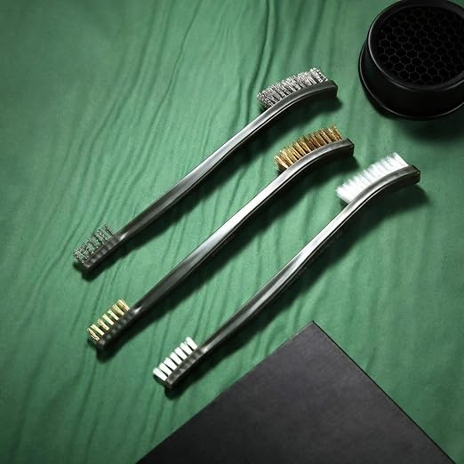 Patelai 9 Pcs Mini Wire Brush Set – Stainless Steel, Brass & Nylon – Rust - Image 7