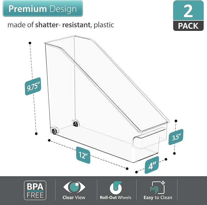 Sorbus Roll Out Bottle Organization Bins - Image 4