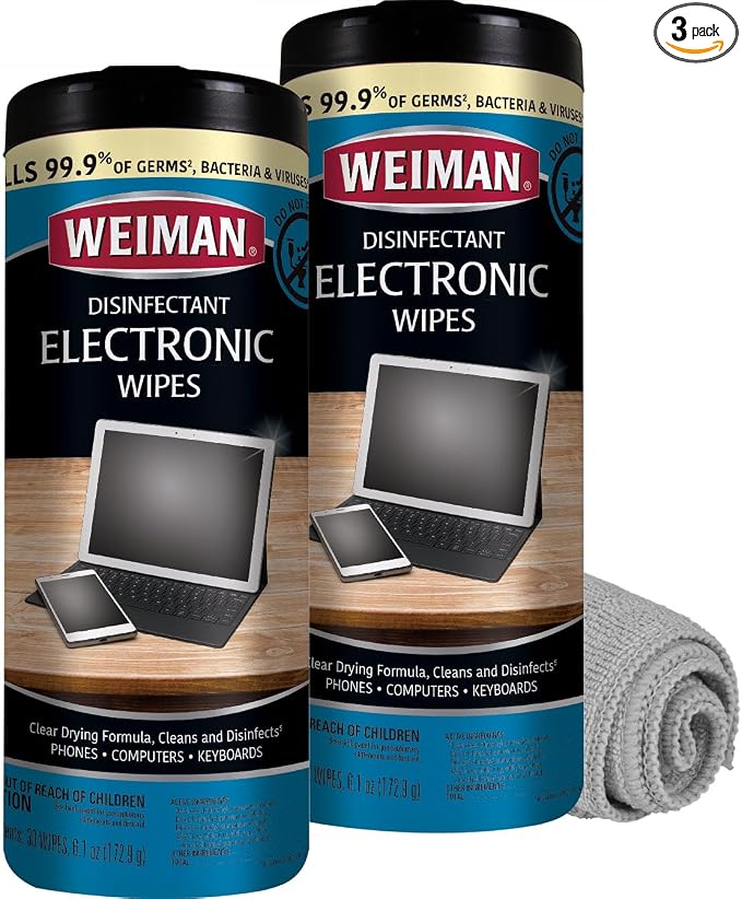 Weiman Electronics & Screen Disinfecting Wipes by Weiman