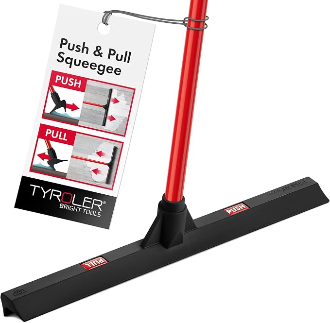 Tyroler Rubber Floor Squeegee Heavy Duty 17", Deck Squeegee Outdoor by TyrolerBrightTools