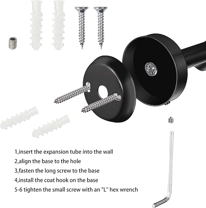 Towel Hooks, SUS 304 Stainless Steel Hooks, Heavy Duty Door Hanger Towel Robe - Image 2