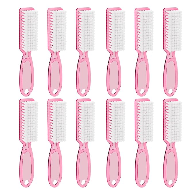 12 Pcs Handle Grip Cleaning Brushes, Hand Fingernail Nail Scrub Manicure Brush - Image 5