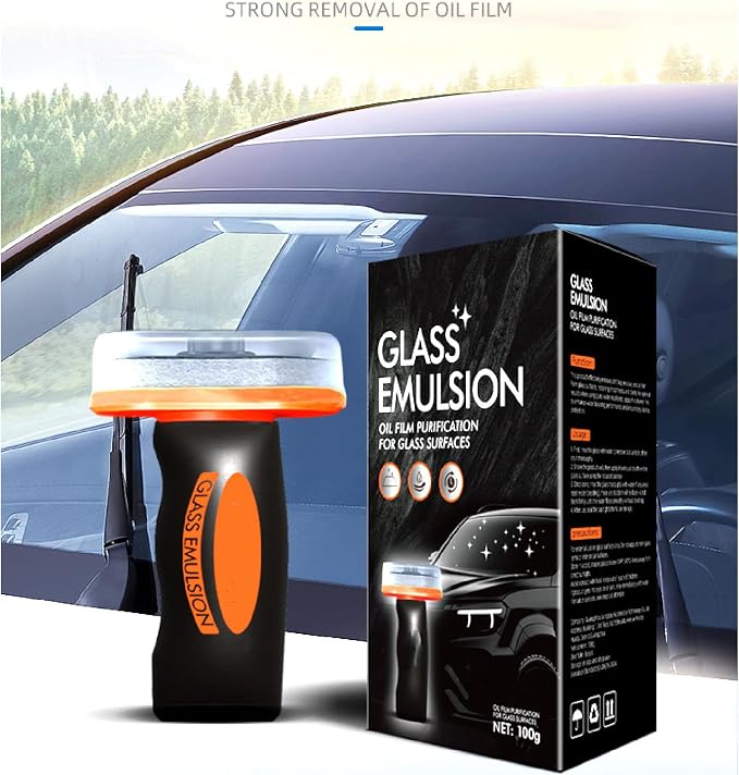 2 Pcs Glass Oil Film Remover for Car, Glass Emulsion Cleaner, Removes Oil Film - Image 6