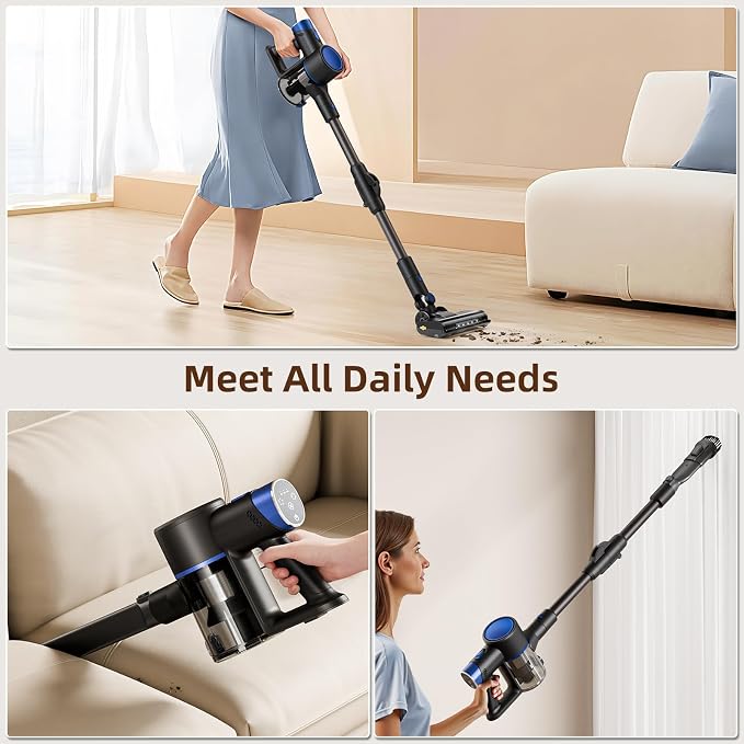 COWSAR Cordless Stick Vacuum Cleaner, Bagless Lightweight Stick Vacuum - Image 8