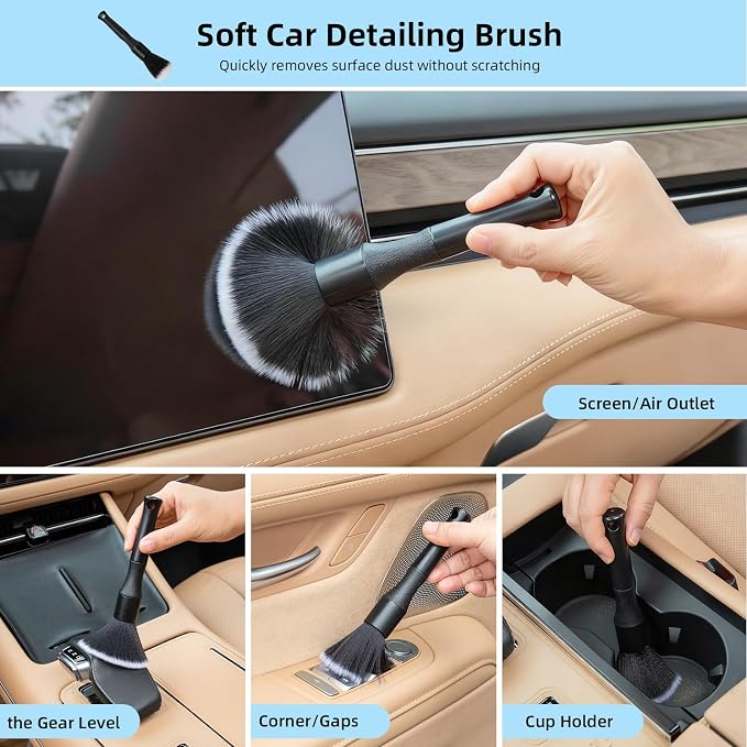 TICARVE 9Pcs Car Interior Detailing Kit - Image 2