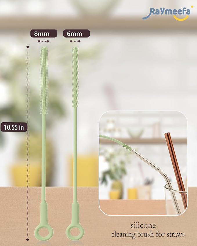 Extra Long Straw Cleaner Brush, Reusable and Soft Silicone Straw Cleaning Brush - Image 4