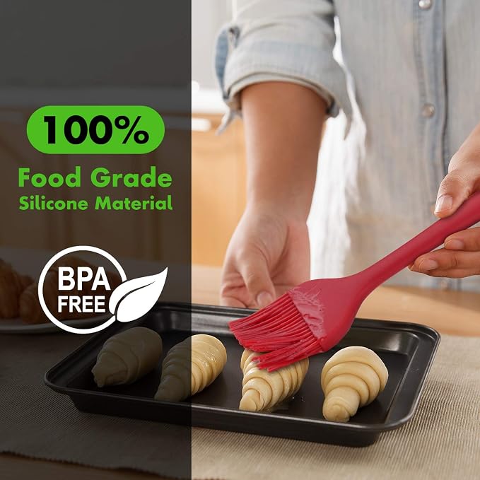 HOTEC 600℉ Heat Resistant BPA Free Silicone Marinading Meat Grill Basting - Image 3