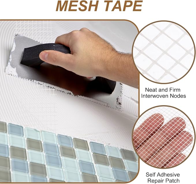 PATIKIL Drywall Repair Mesh Tape, 3 inch x 328 ft Fiberglass Repair Patch - Image 3
