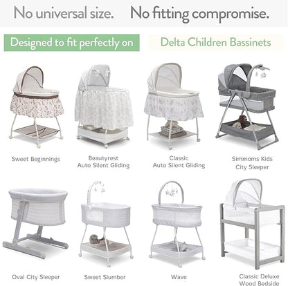 Joey + Joan Bassinet Sheets - Fits 16 x 32 Inch Oval Bassinet Mattress Pad - 100% Jersey Cotton - Mustard Yellow + Burnt Orange - 2 Pack