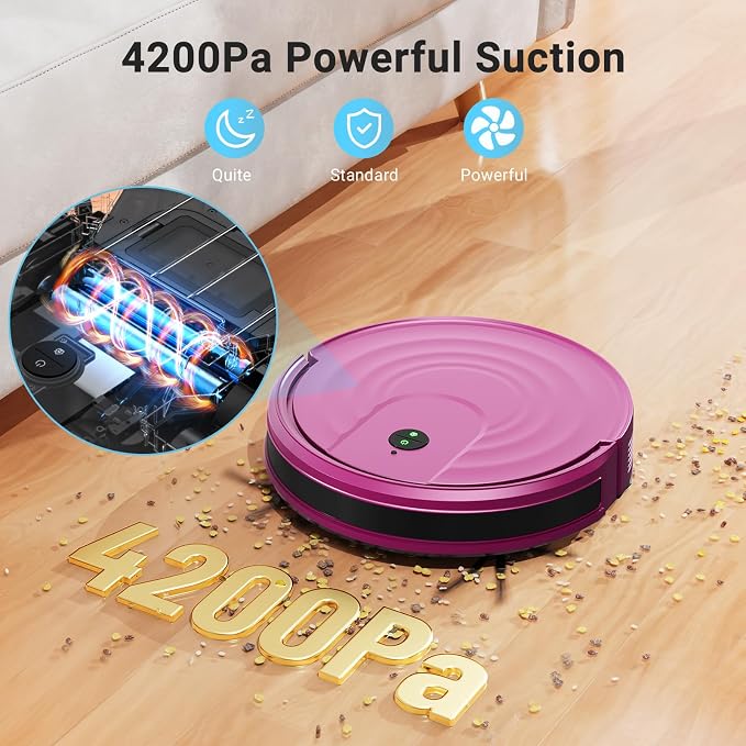 Robot Vacuum and Mop Combo 5000Pa 650mL 2 in 1 Mopping Robot Vacuum Cleaner - Image 2