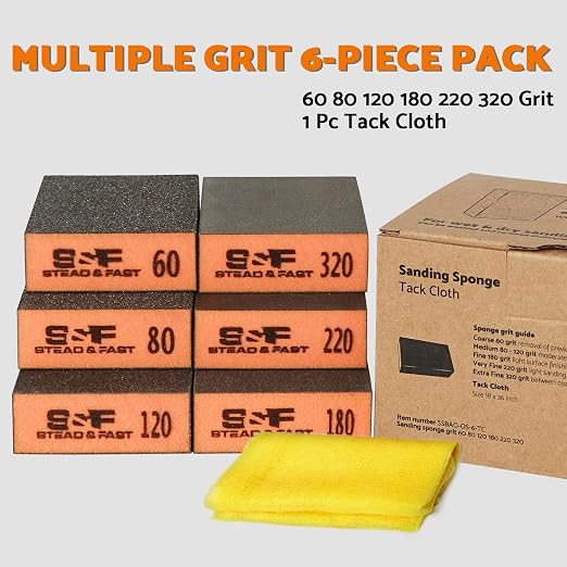 Sanding Sponge 6 Pack by S&F STEAD & FAST, Sanding Blocks - Image 6