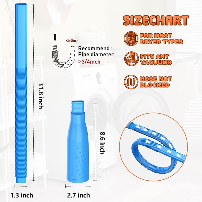 Dryer Vent Cleaner Kit Vacuum Attachment - Image 4