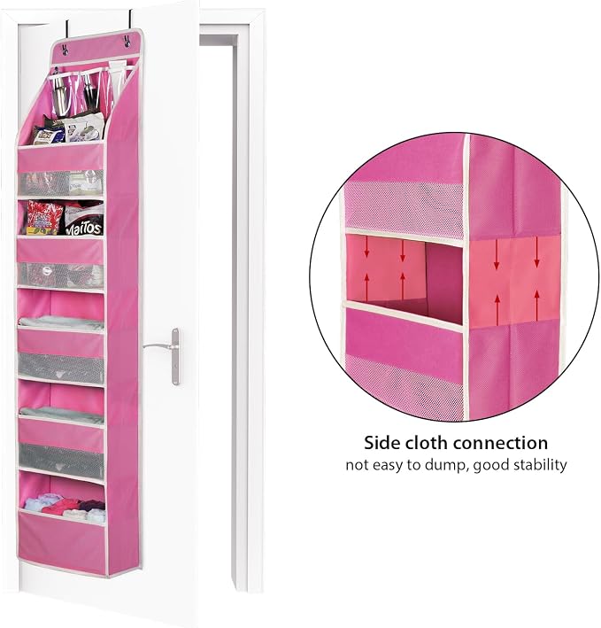 Univivi 6-Shelf Over Door Hanging Organizer Fabric Baby Door Storage - Image 4