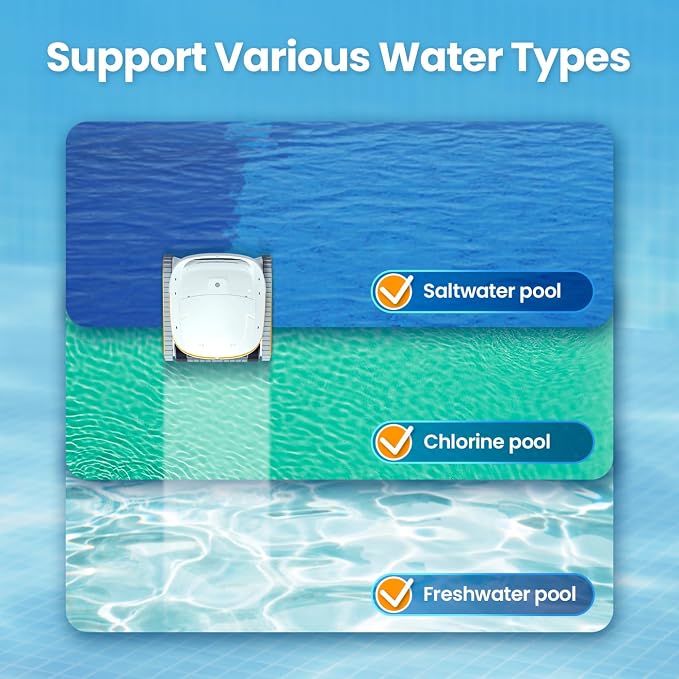 Hydro 3 Cordless Robotic Pool Cleaner, 150W Pool Vacuum - Image 3