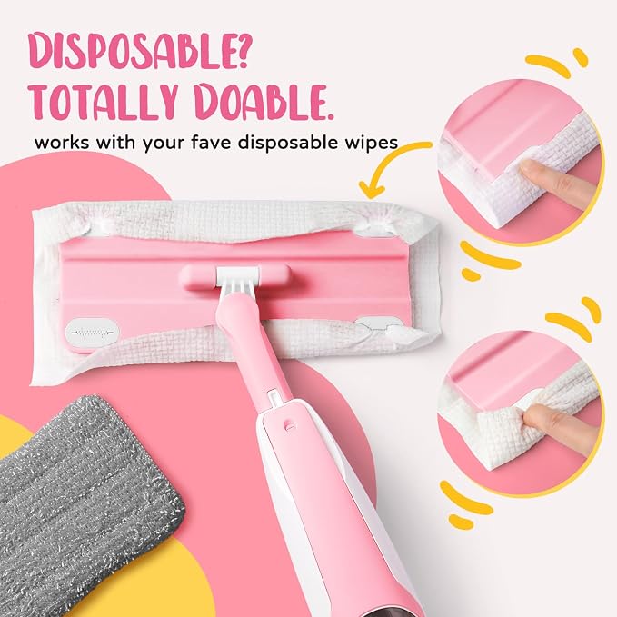 Pink Mini Spray Mop for Toddler-Girls Montessori Cleaning Toy That Real Spray - Image 7