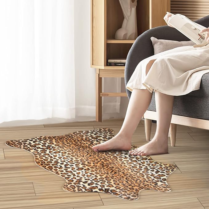 MACEVIA Leopard Rug Cheetah Print Rugs Western Decor - Image 6