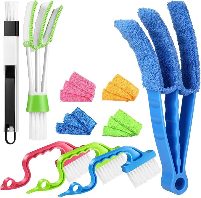 Happyyami 10pcs Air Conditioner Vent and Blinds Cleaning Brush Set, Sturdy by Happyyami