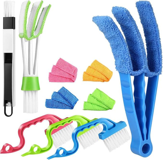 Happyyami 10pcs Air Conditioner Vent and Blinds Cleaning Brush Set, Sturdy by Happyyami