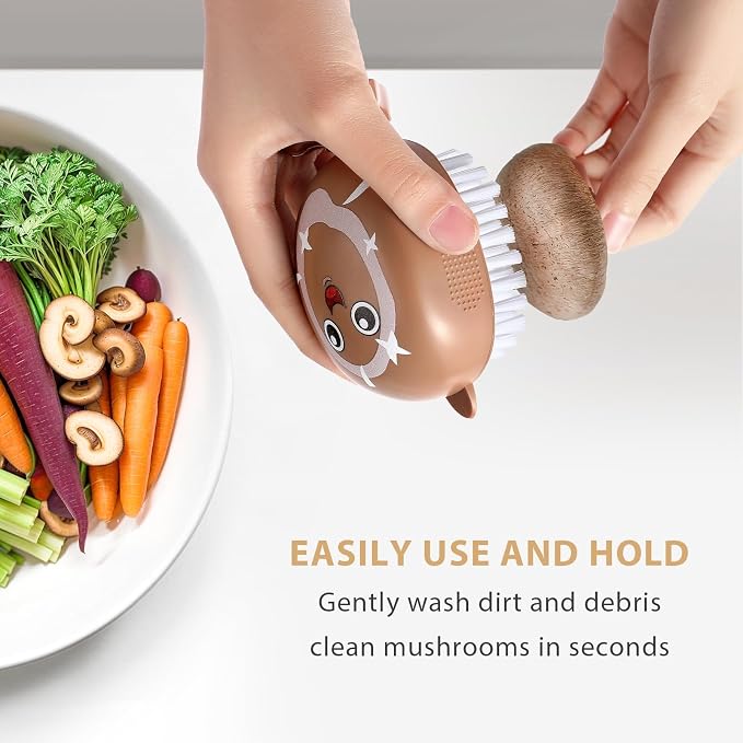 Vegetable Brush Scrubber, Potato Mushroom Scrubber Brush Cleaning Veggie Fruit - Image 4