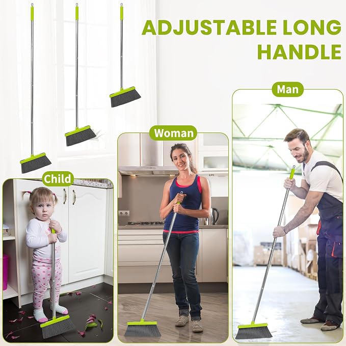 Broom and Standing Dustpan Set 50” Angle Broom - Image 6