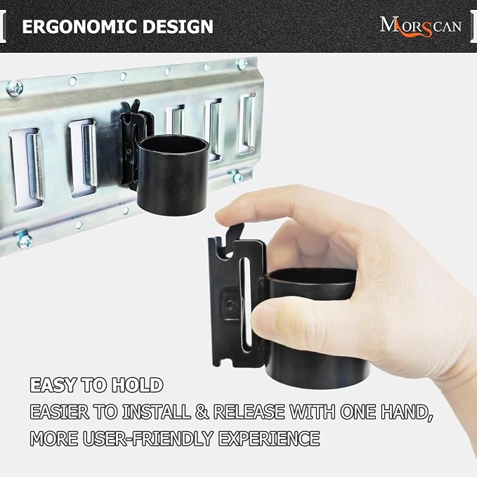 6-Pack E-Track Steel Tool Holders, Tools Stable, E Track Shovel Holder - Image 2