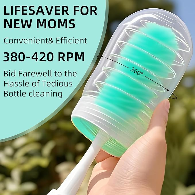 Electric Bottle Brush, Electric Baby Bottle Brush Set - Image 4