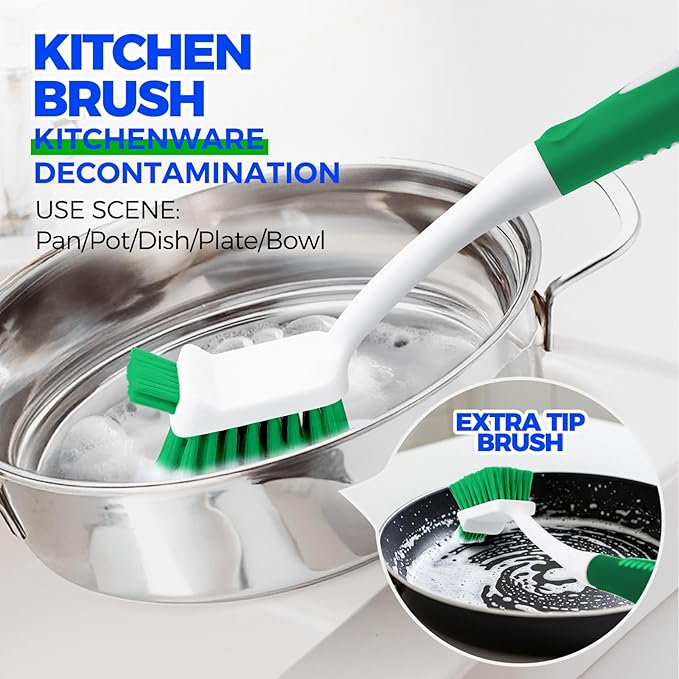 Holikme Cleaning Brush Set for Household Use, Scrub Brush, Kitchen Brush - Image 4