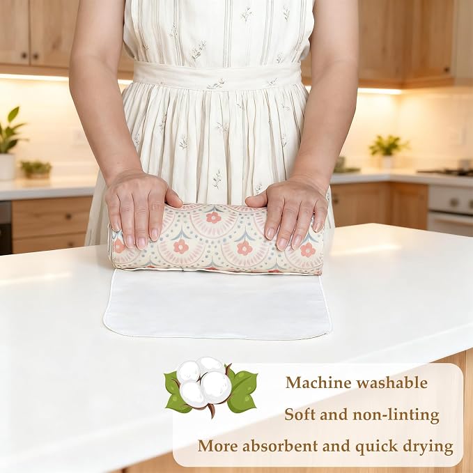 25 Pack Reusable Tissue Paperless Towel Roll Washable Cotton - Image 7