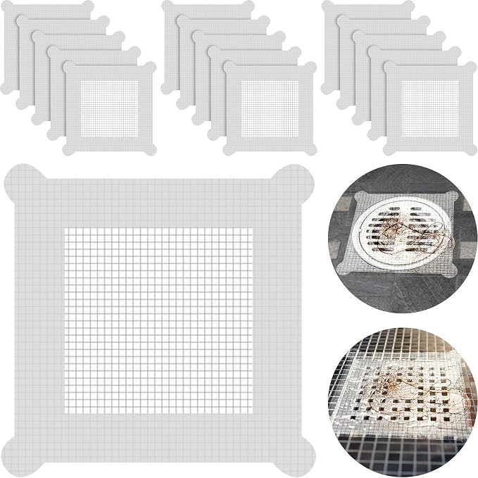Chengu 50 Pcs 5.7 Inch Disposable Hair Catcher Shower Drain Stickers Square by CHENGU
