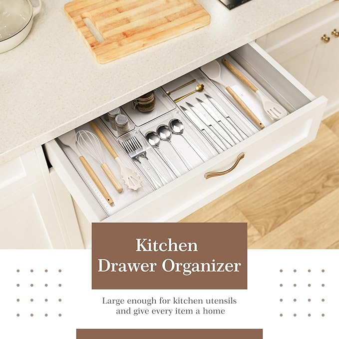 Criusia Clear Drawer Organizer 7 PCS - Image 3